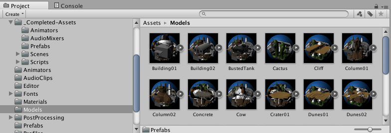 unity editor.unity official tutorial.tank.screenshot.projectview1